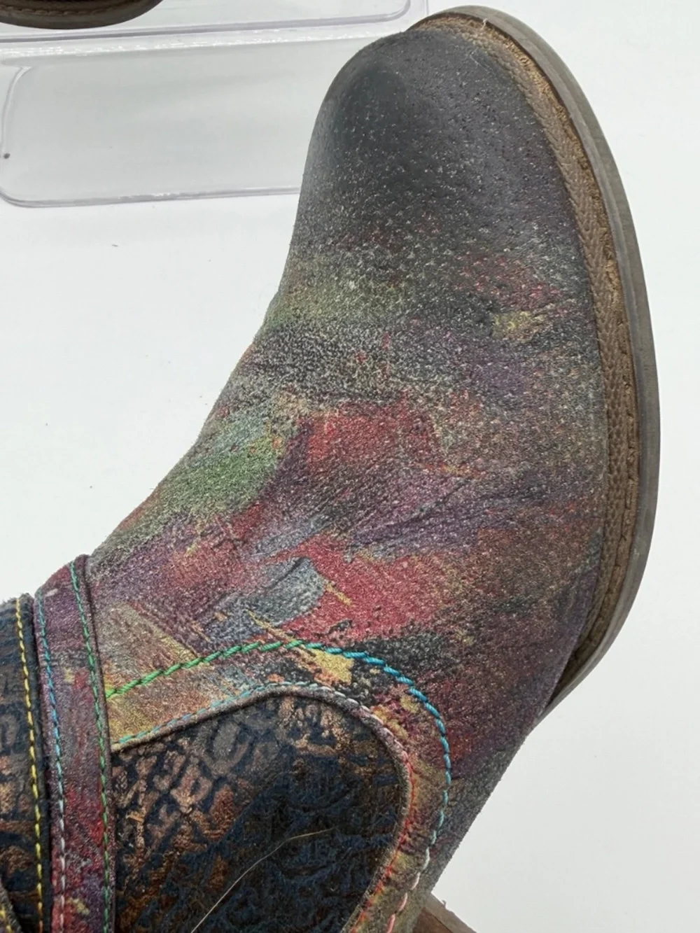 L'Artiste by Spring Step Shazzam Multi Leather Ankle Boots EU 39 US 8.5 Boho